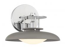 Savoy House 9-1686-1-175 - Gavin 1-Light Wall Sconce In Gray With Polished Nickel Accents